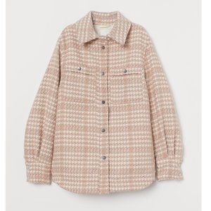 H&M Pink Jacquard-weave Shacket